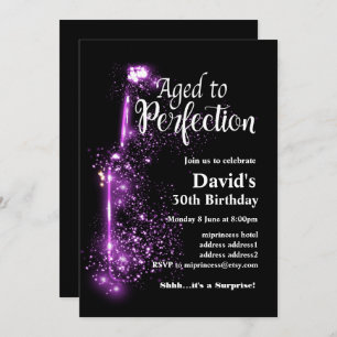 Wine birthday invitation, Aged to Perfection Invitation