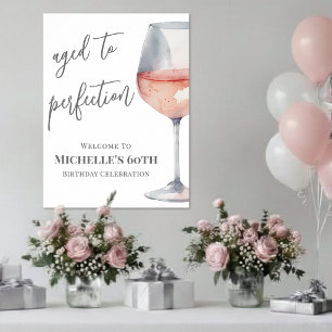 Wine Birthday Party Welcome Sign