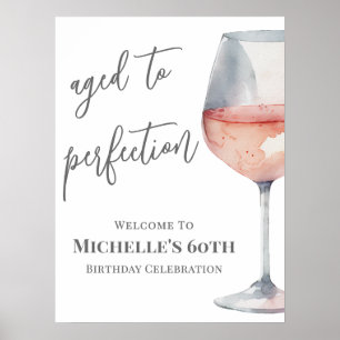 Wine Birthday Party Welcome Sign