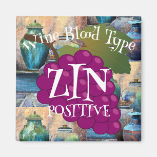 Wine Blood Type Zinfandel Positive o ab b Magnet