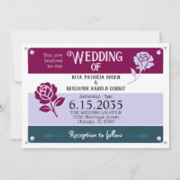 Wine Blue Roses Runner Race Bib Marathon Wedding