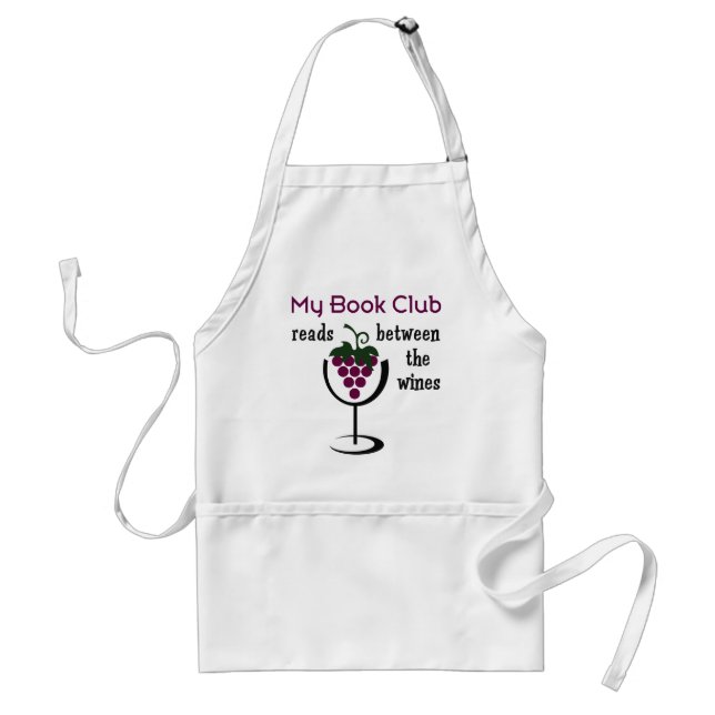 Wine Book Club Adult Apron (Front)