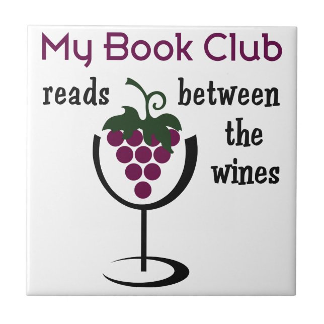 Wine Book Club Ceramic Tile (Front)