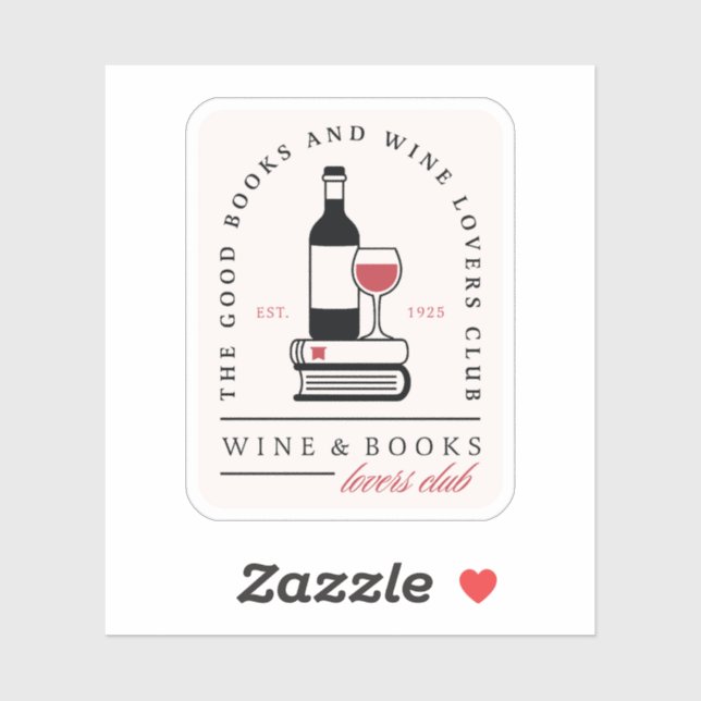 Wine book club funny dark romance reader aesthetic sticker (Sheet)