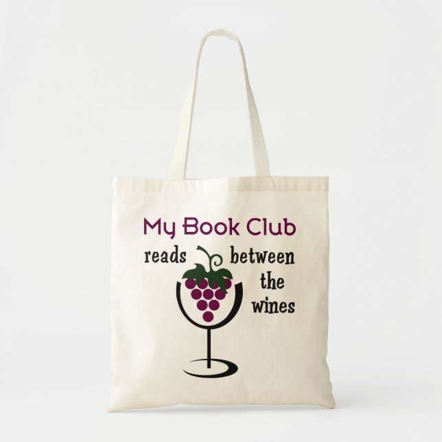 Wine Book Club Tote Bag (Front)