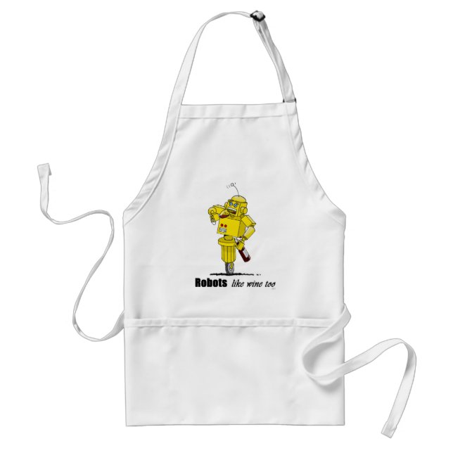 wine bot adult apron (Front)