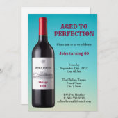 Wine Bottle Aged to Perfection | Invitation Card (Front/Back)