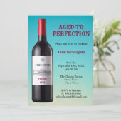 Wine Bottle Aged to Perfection | Invitation Card (Standing Front)
