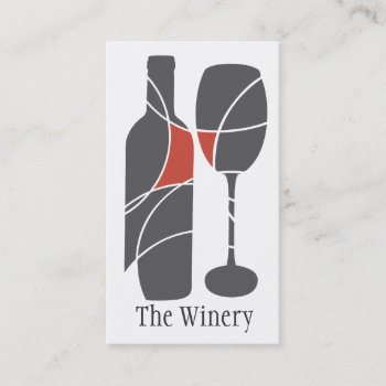 Wine Bottle And Glass Business Card by megnomad at Zazzle