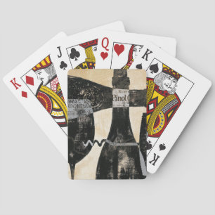 Wine Bottle and Glass Poker Cards
