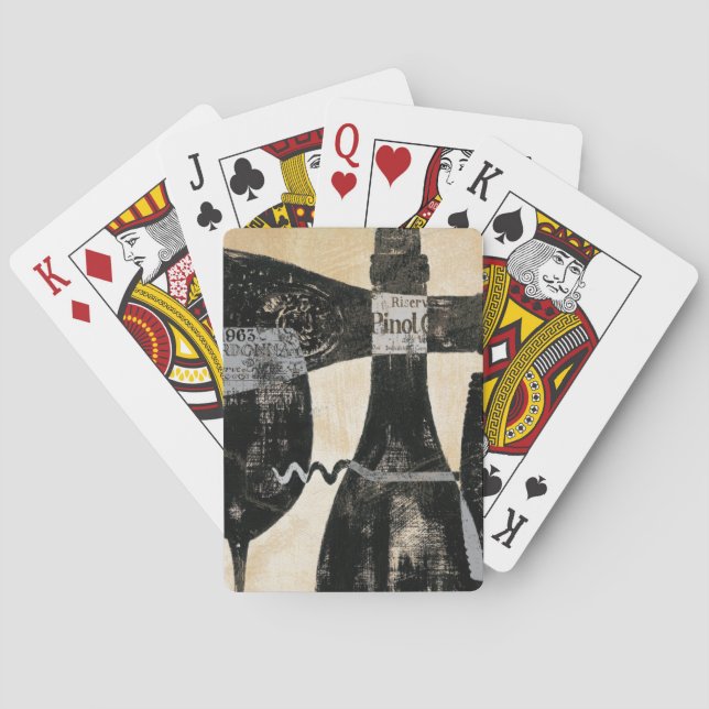 Wine Bottle and Glass Poker Cards (Back)