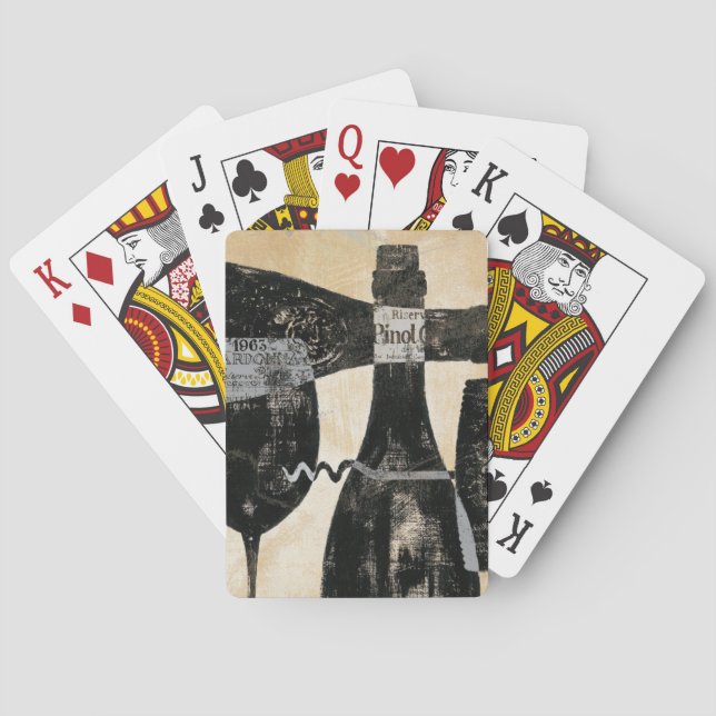 Wine Bottle and Glass Poker Cards (Back)