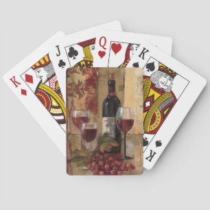 Wine Bottle and Wine Glasses Poker Cards