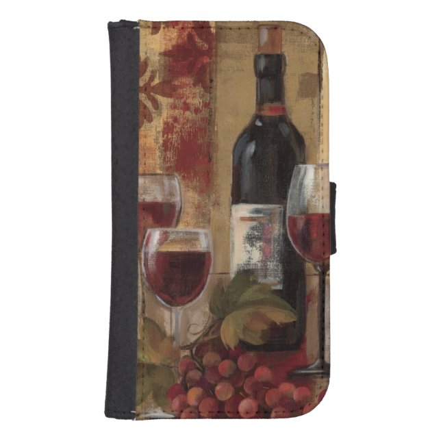 Wine Bottle and Wine Glasses Samsung Galaxy Wallet Case (Front)