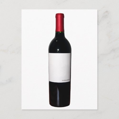 Wine Bottle Blank Label _ Postcard