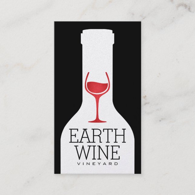 Wine Bottle Business Card (Front)