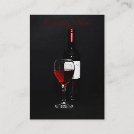 Wine Bottle Business Card Template