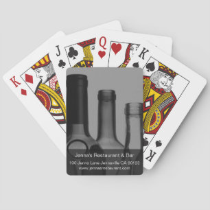 Wine Bottle Business Promotional Playing Cards