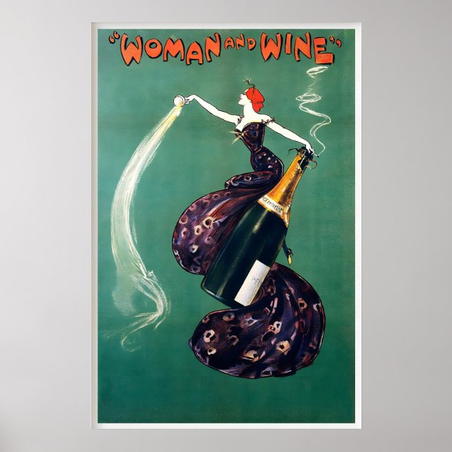 Wine Bottle Champagne Food and Drink Beverage Poster (Front)