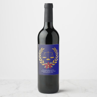Wine bottle Christmas gift from attorney Label