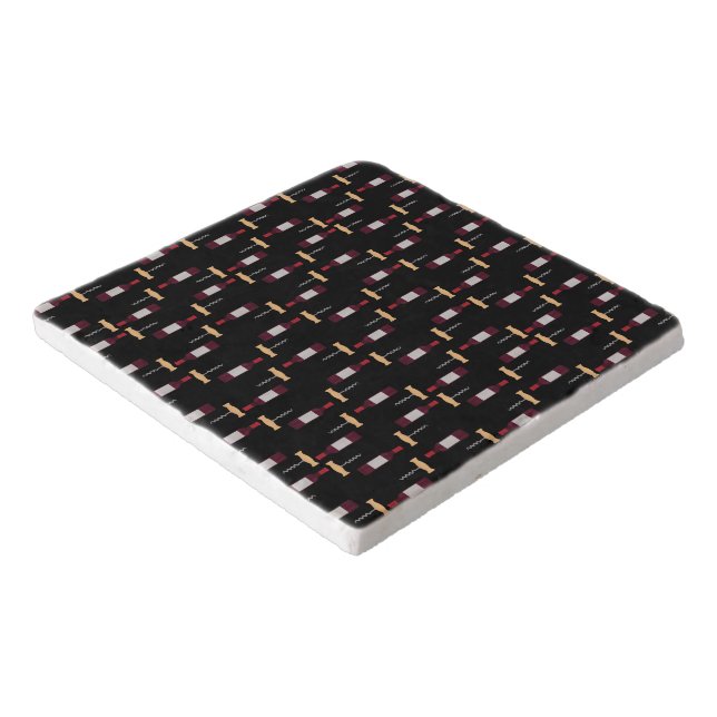 Wine Bottle Cork Screw Pattern Trivet (Corner)