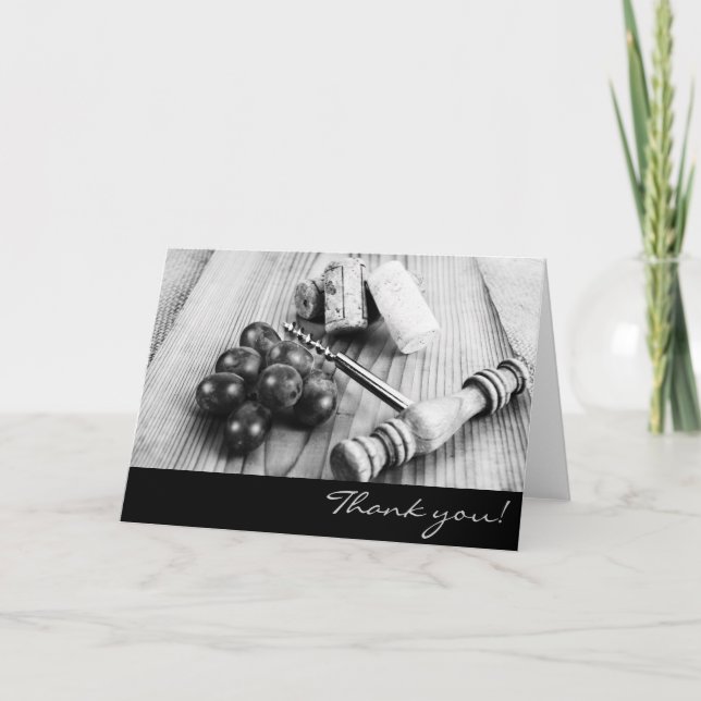 Wine bottle corks thank you card (Front)
