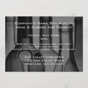 Wine Bottle Corporate Event Invitations