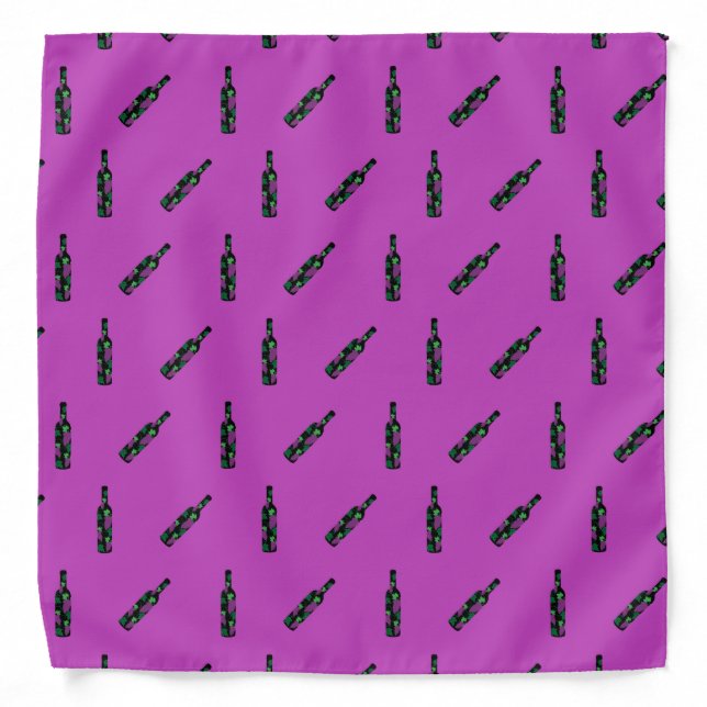 Wine Bottle Dark Bandana (Front)