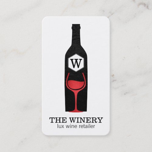 Wine Bottle  Glass  Lux  Texture Business Card