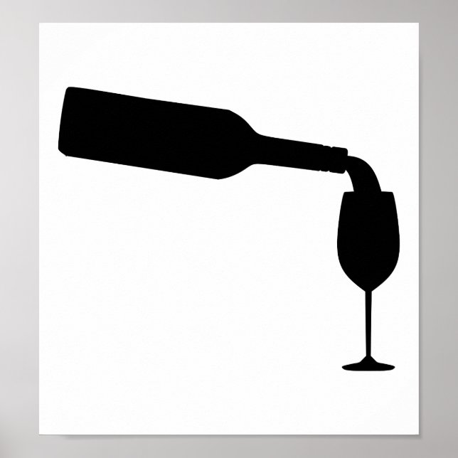 Wine bottle glass poster (Front)