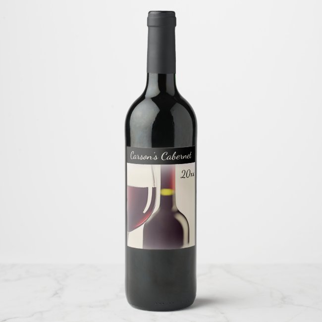 Wine Bottle / Glass Wine Label