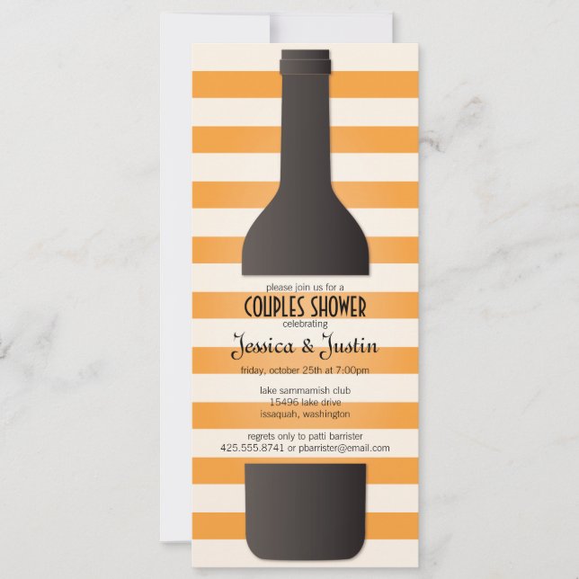 Wine Bottle Invitation (Front)