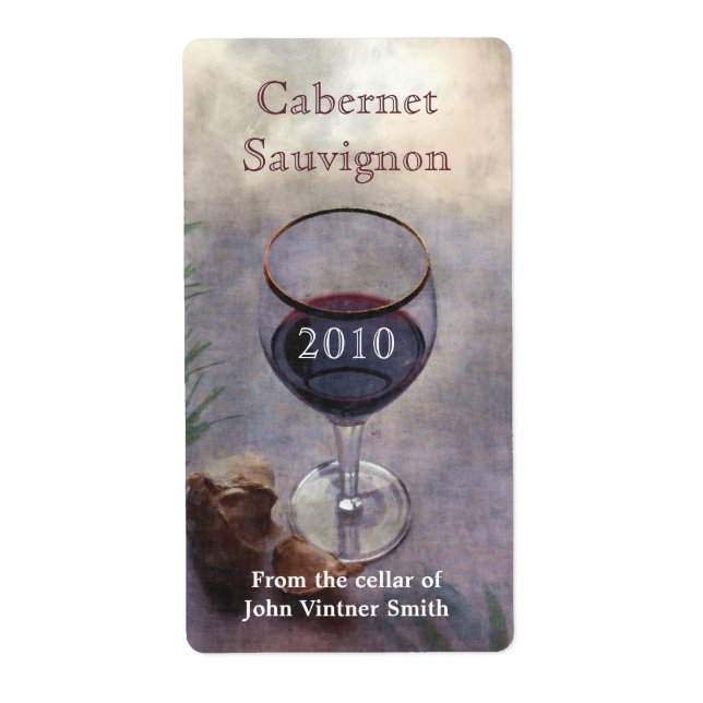 Wine bottle label (Front)