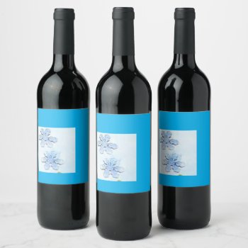 Wine Bottle Label--snow Flakes Wine Label by CREATIVEHOLIDAY at Zazzle