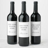 Wine Bottle Label Stickers Blank Template