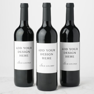 Wine Bottle Label Stickers Blank Template