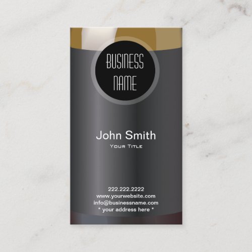 Wine Bottle Label Business Card