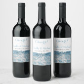 Wine Bottle Label | Winter Wonderland Ice Blue (Bottles)