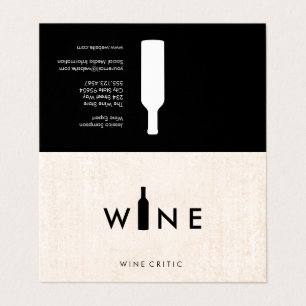 Wine Bottle Logo Business Card