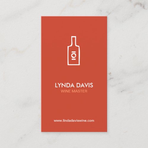 WINE BOTTLE LOGO (RUST) Business Card