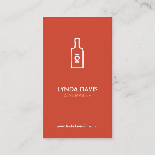 Customizable WINE BOTTLE LOGO (RUST) Business Card