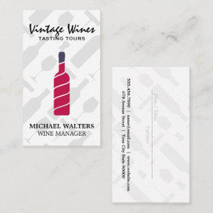 Wine Bottle Logo Winery Business Card