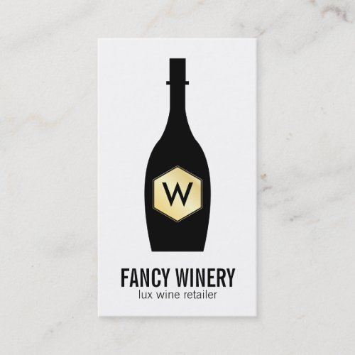 Wine Bottle  Lux Business Card