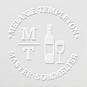 Wine Bottle “Master Sommelier” Name 2 Initials Embosser