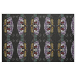 Wine Bottle n Grapes Fabric