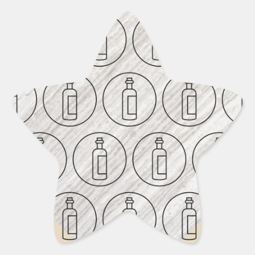 wine bottle pattern texture star sticker