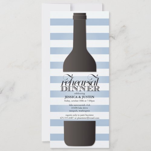 Wine Bottle Rehearsal Dinner Invitation