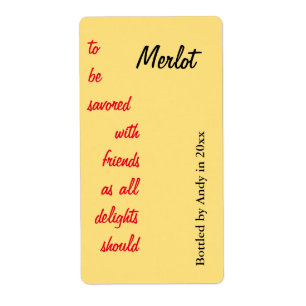 wine bottle script wine bottle label