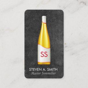 Wine Bottle Slate Business Card