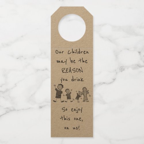 Wine Bottle Tag for Teacher Day Care Babysitter